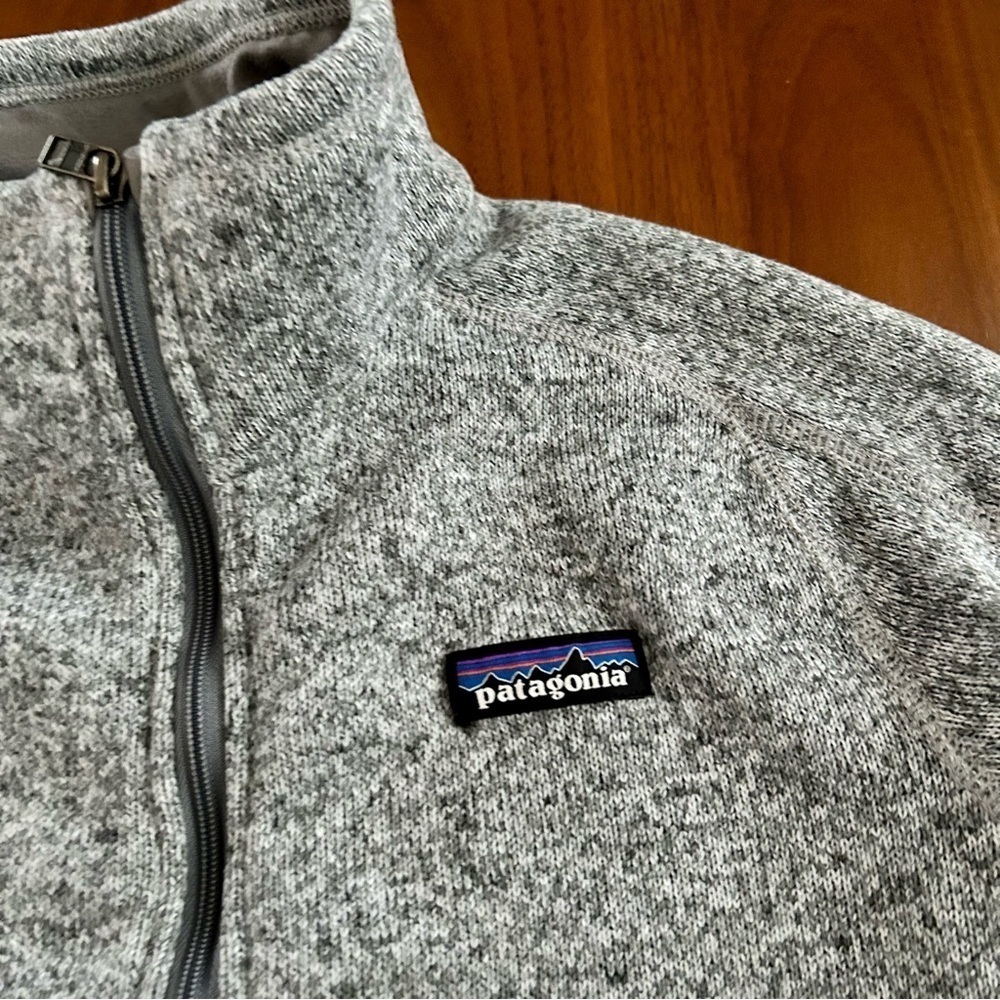 Patagonia Gray Heather Quarter-Zip Better Sweater Fleece Mock Neck - XS/S - Picture 2 of 6